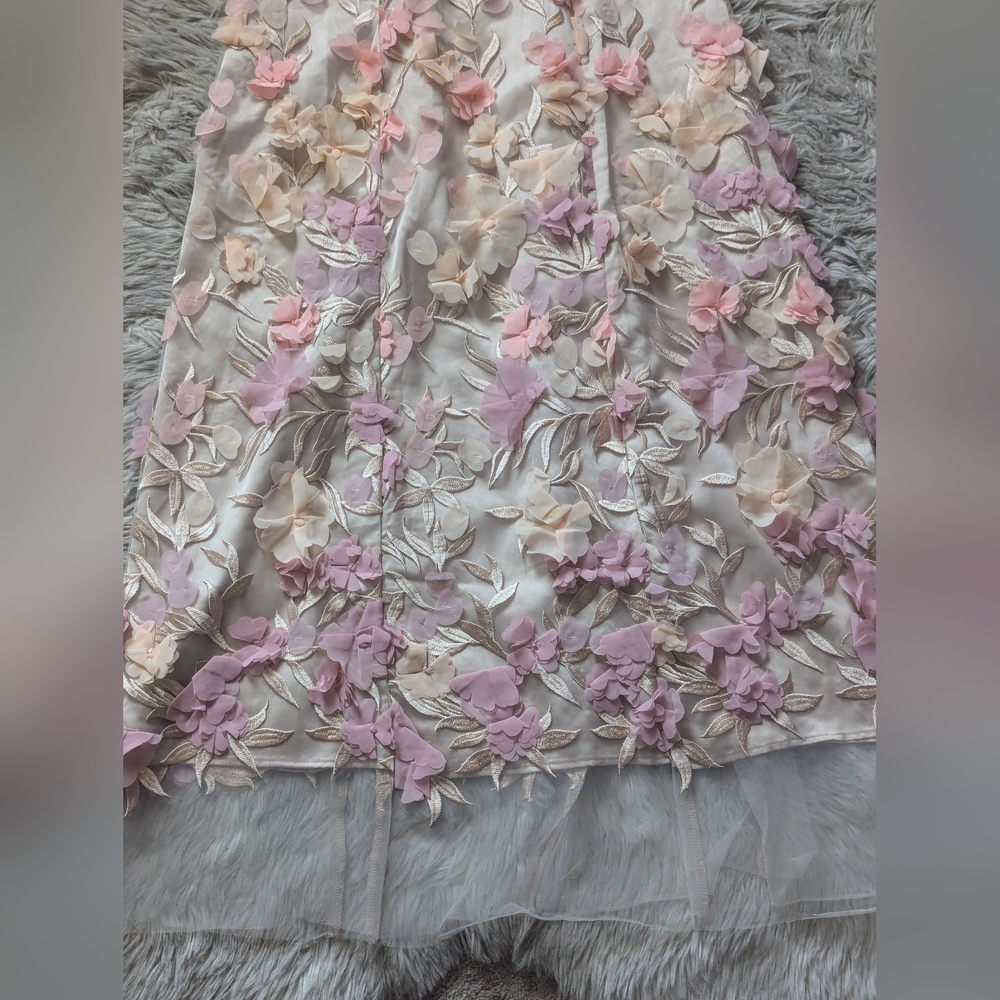 NWOT Show Me Your Mumu Stephanie Dress in Champagne 3D Floral - Picture 5 of 14